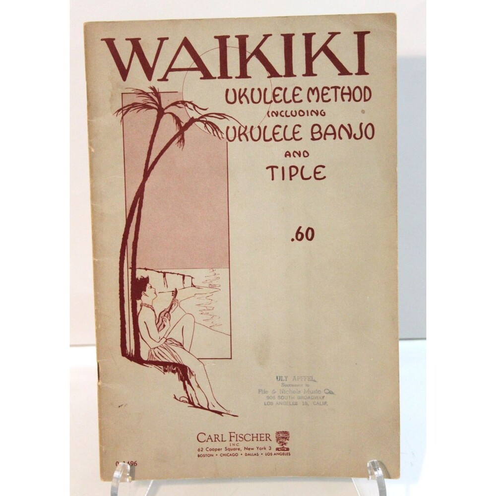 Carl Fischer Waikiki Ukulele Banjo Tiple Method Songbook Chord Instruction Vtg